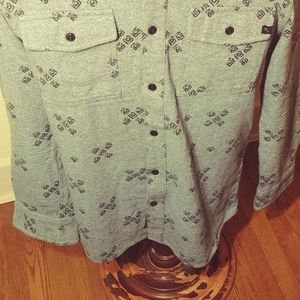 Lost Enterprises Button Down Flannel Shirt Leg.